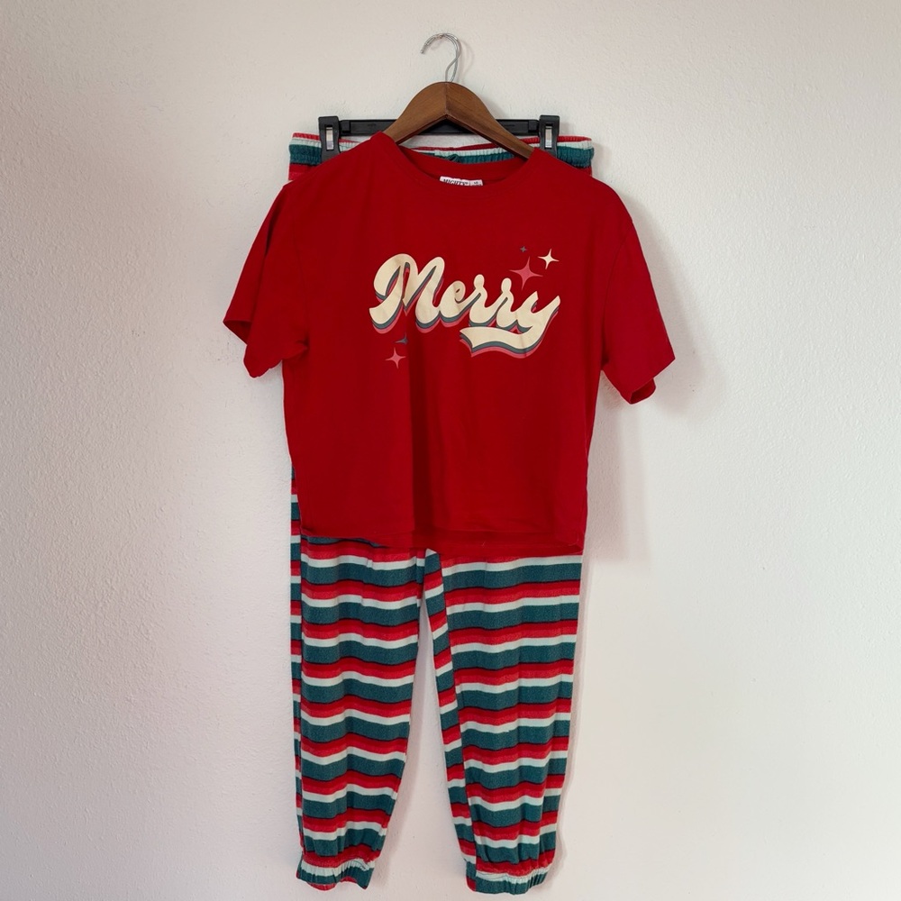 Mighty Fine Red and Green Christmas Pajama Set